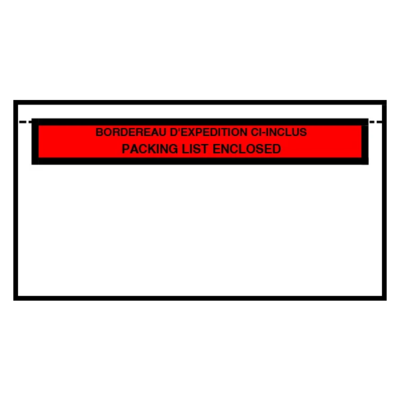 Packing List Envelope - 5.5" x 10" - Printed