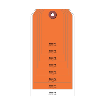 #7 Cardstock Tag - Orange