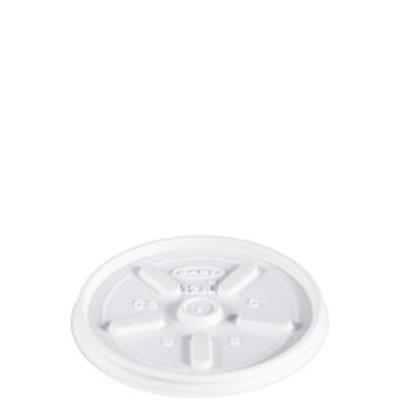 Dart 6 oz Vented White Plastic Lids
