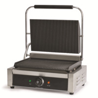 Global Solutions GS1621 Panini/Sandwich Grill with Grooved Plates