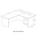 CLALD2041- Classic L-Shape Desk 71" W x 30" D with 42" Return and Box/File Pedestal- Cherry