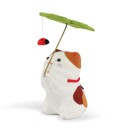 Figurine Cat Lucky Clover