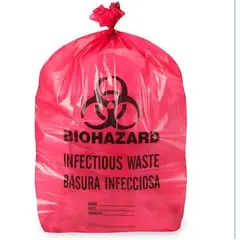 33 X 39 1.2 MIL RED INFECTIOUS WASTE BAGS, 20/RL, 10 RLS/CS  BWV-340