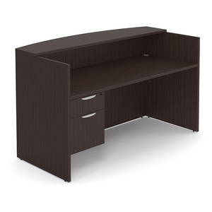 CLASD1052NESPESP, 71"x30" Reception Station with Laminate Transaction Top - Espresso