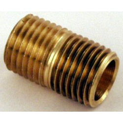 Brass Nipple (1/4" Close)