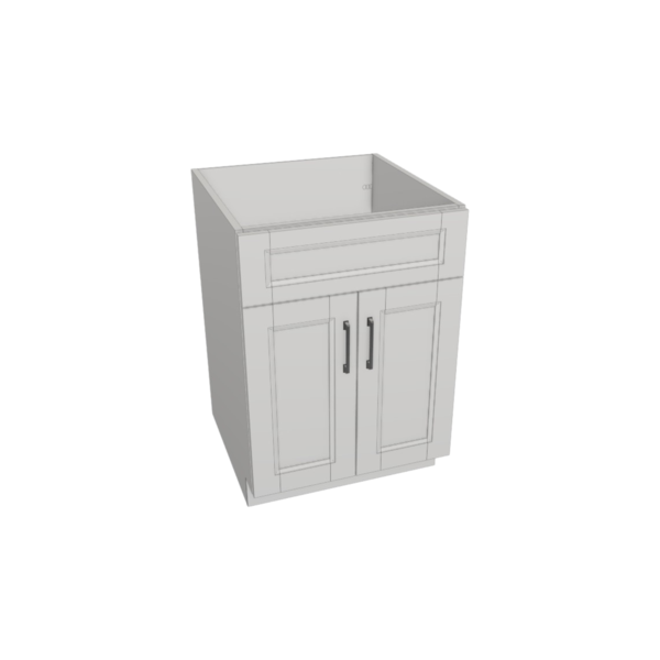 Vail Pure White Box  Vanity Sink Base Kit - 24"X 34 1/2”H X 21”D