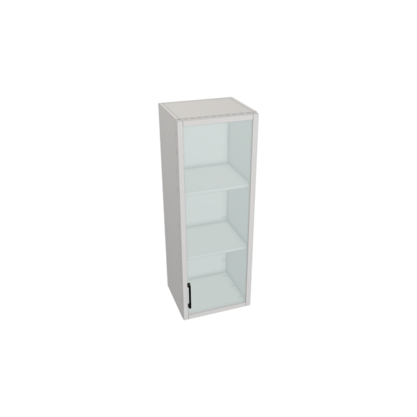 Fresno Pure White Box  Glass Door Wall Cabinet Kit - 15”x 42” X 13”