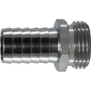 Swivel Adapter, 3/4-in Hose Barbed x 3/4-in MGH, Stainless Steel