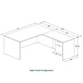 Classic L-Shape Desk 83" X 71" with Box/File Pedestal - Espresso