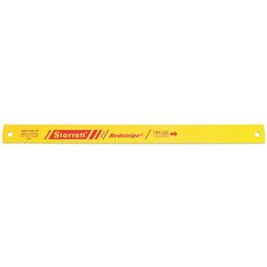 STARRETT RS1706-6 17 x 1-1/4 x .062 x 6T, Redstripe Power Hacksaw Blade