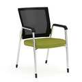 Propel Guest Chair - Black Mesh Back with Green Seat