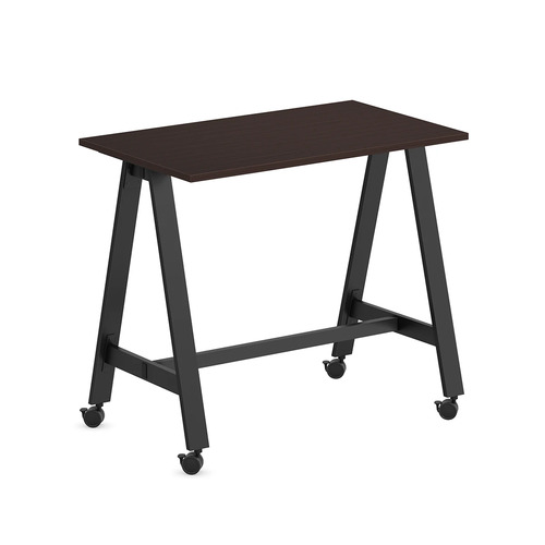 Signature Bistro Table 24" x 48" - Espresso with Black Legs