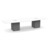 12' Classic Boat Shape Conference Table with Cube Base - White Top, Newport Gray Base