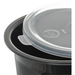 Carlisle 030003 0.6 Qt Black Classic Crocks w/Lids