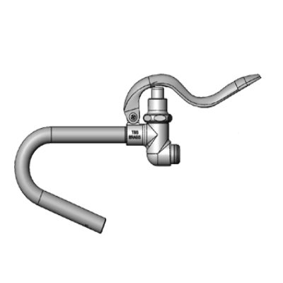 T&S Brass02851-40 Self-Closing Hook Nozzle & Spray Valve Includes Washer & Hold Down Ring