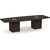 10' Classic Boat Shape Conference Table with Cube Base - Espresso