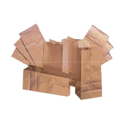 Kraft #2 Size, 4-5/16" x 2-7/16" x 7-7/8" Brown Paper Bag