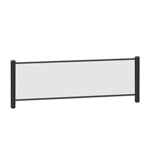 20X71 CLEAR ACR PANEL BLK FRM