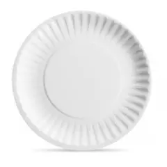 6" WHITE UNCOATED PAPER PLATE, 1000/CS E30200 00064