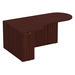 PL133L 71" BULLET DESK W/CORNER EXTENSION- LEFT- Mahogany