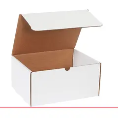 12-1/8 X 9-1/4 X 6" ECT32B WHITE CORRUGATED MAILER, 50/BD   M1296