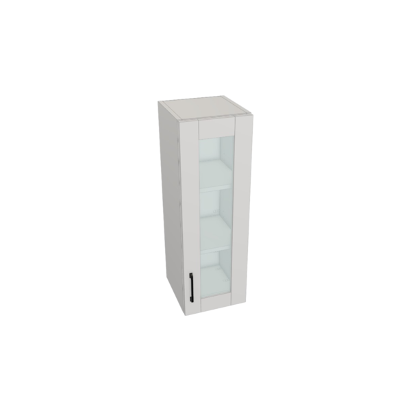 Hampton Pure White Box  Glass Door Wall Cabinet Kit - 12”x 36” X 13”