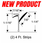 Outer Beltline Weatherstrips - 44 Inch Pair