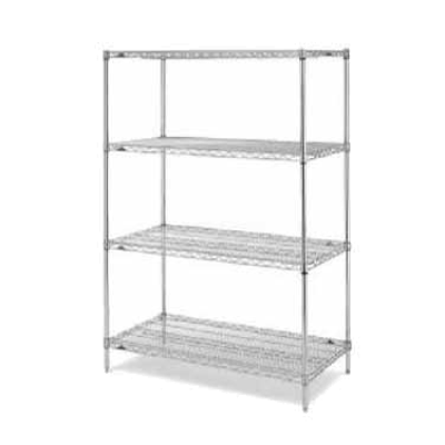 Metro EZ1848NK3-4 Super Erecta Convenience Pak Shelving Unit 48"W X 18"D X 74"H Wire Shelves