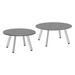 PLTVLEG417SILVER  METAL V LEG END TABLE BASE