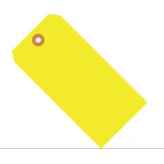 4.75 X 2.375" FLUORESCENT GREEN SHIPPING TAG, #5, 13 PT, 1000/CS  G12051B