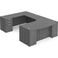 Classic Plus U-Shape Bowfront Executive Workstation 107" x 71" Left Hand - Newport Grey