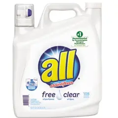 141 OZ ALL FREE & CLEAR 2X LAUNDRY DETERGENT, UNSCENTED, 4 GAL/CS  46139