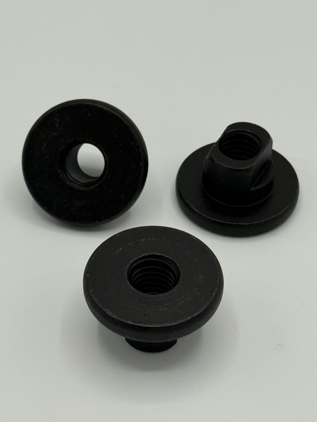 7/16" - 14 STEP ROUND NUT 4140 STEEL ZINC PHOSPHATE PER PRINT