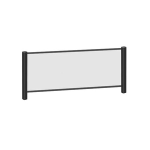 20X66 CLEAR ACR PANEL BLK FRM