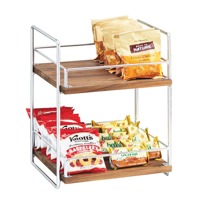 Cal-Mil 3704-2-49 13"W x 12"D x 16-1/2"H Mid-Century Merchandiser