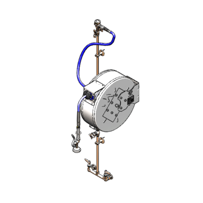 T&S Brass B-1444-CV Hose Reel Assembly Enclosed