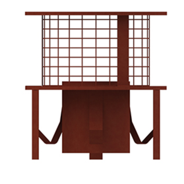 150mm Terracotta Clay Pot Hanger - c/w Bird Guard