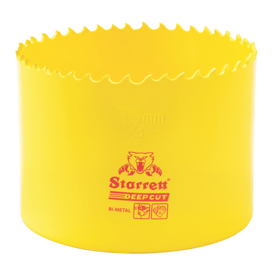 STARRETT DCH0300-G 3'' (76mm) NVP Deep Cut Bi-Metal Hole Saw