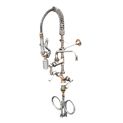 T&S Brass MPY-2DCN-08 Easyinstall Mini Pre-Rinse Units Wall Mount