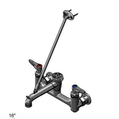 T&S Brass B-0665-CR-BSTP Service Sink Faucet Wall Mount