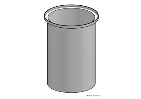 100 Gallon Polyethylene Open Top Cylindrical Tank and Cover, 28" x 42"