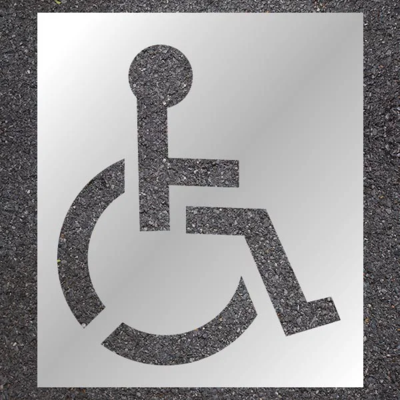 Handicap Parking Lot Stencil