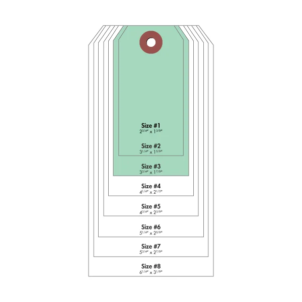 #3 Cardstock Tag - Green