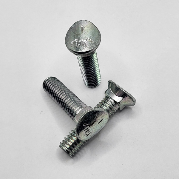 3/8" - 16 X 1 5/8" ELLIPTICAL HEAD PLOW BOLT SAE J429 GR 5 ZINC CLEAR PER PRINT