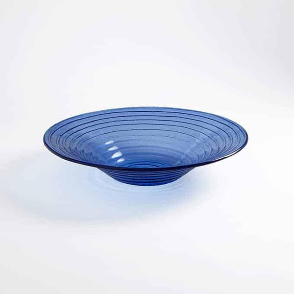 Round Blue Glacier Bowls