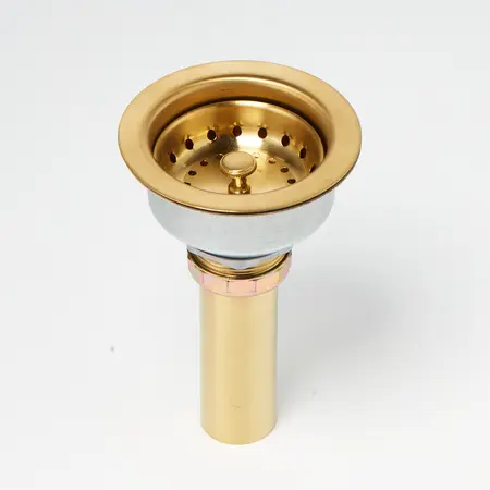 151A-BGPVD: Brushed Gold Stainless Steel Basket Strainer (PVD)