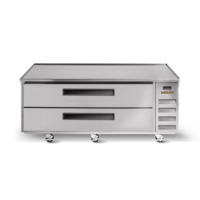 Traulsen CLES-36HT-ME 36" 2-Drawer Refrigerated Equipment Stand, Marine Edge Top