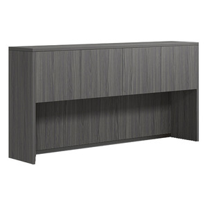 CLAHU1003- Hutch with 4 Laminate Doors- Coastal Gray