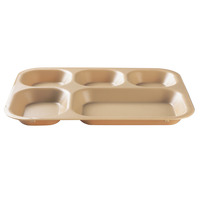 Cambro 14105CW133 Tan Five Compartment Tray, Polycarbonate
