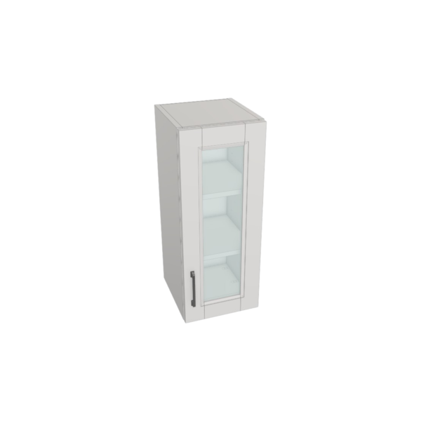 Vail Pure White Box  Glass Door Wall Cabinet Kit - 12”x 30” X 13”